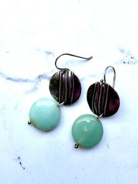 Vintage Silpada Blue and Silver Dangling Earrings